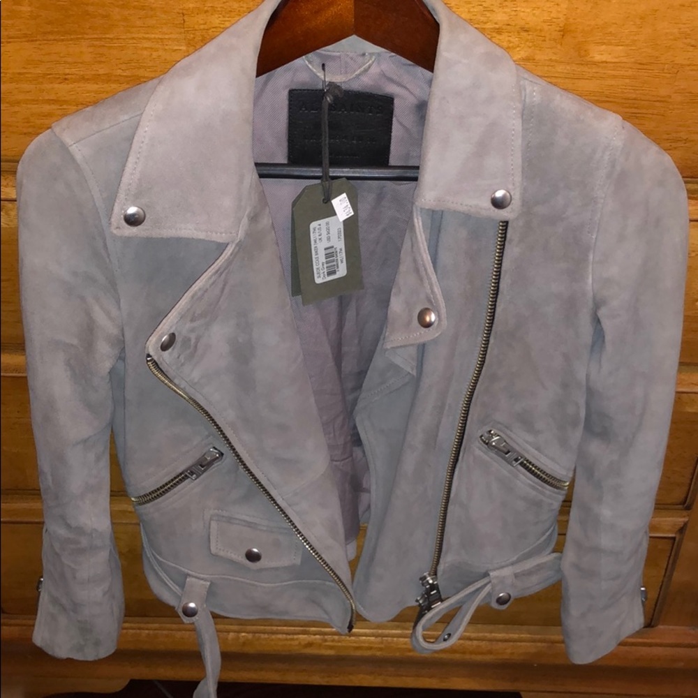 ALLSAINTS Women’s Suede Biker Jacket